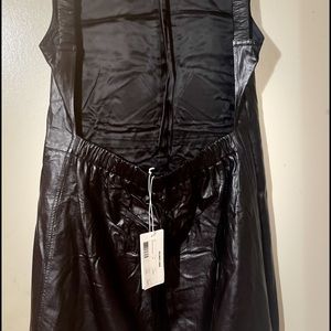 Helmut Lang black leather dress. Brand new with tags